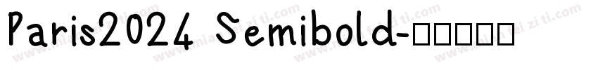Paris2024 Semibold字体转换
